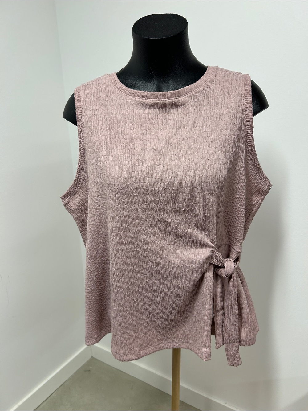 Nine West Mauve Pink Side-Tie Sleeveless Tank